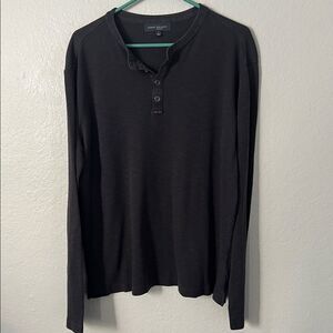 Robert Barakett Men's Long Sleeve Henley Shirt in Size L